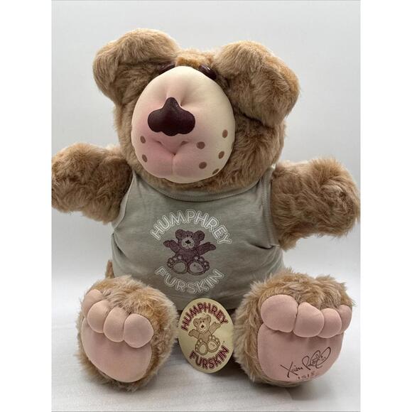 Vintage 1983 OAA Humphrey Furskin Plush #1518/2500 Tag Signed By Xavier Roberts